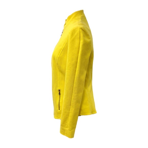 Dana Buchman Yellow Piqueé Jacket Blazer S EUC - Picture 8 of 15